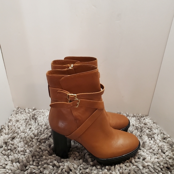 Vince Camuto Shoes | Women's Elisen Buckle Lug Sole Booties | Color: Brown | Size: 9m40 | Yeahitzme93's Closet